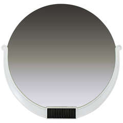 Kittinger Round, 1940s Black and White Art Deco Wall Mirror