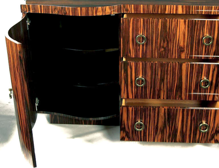 Interior Crafts Macassar Ebony Art Deco Sideboard With Display Superstructure 2