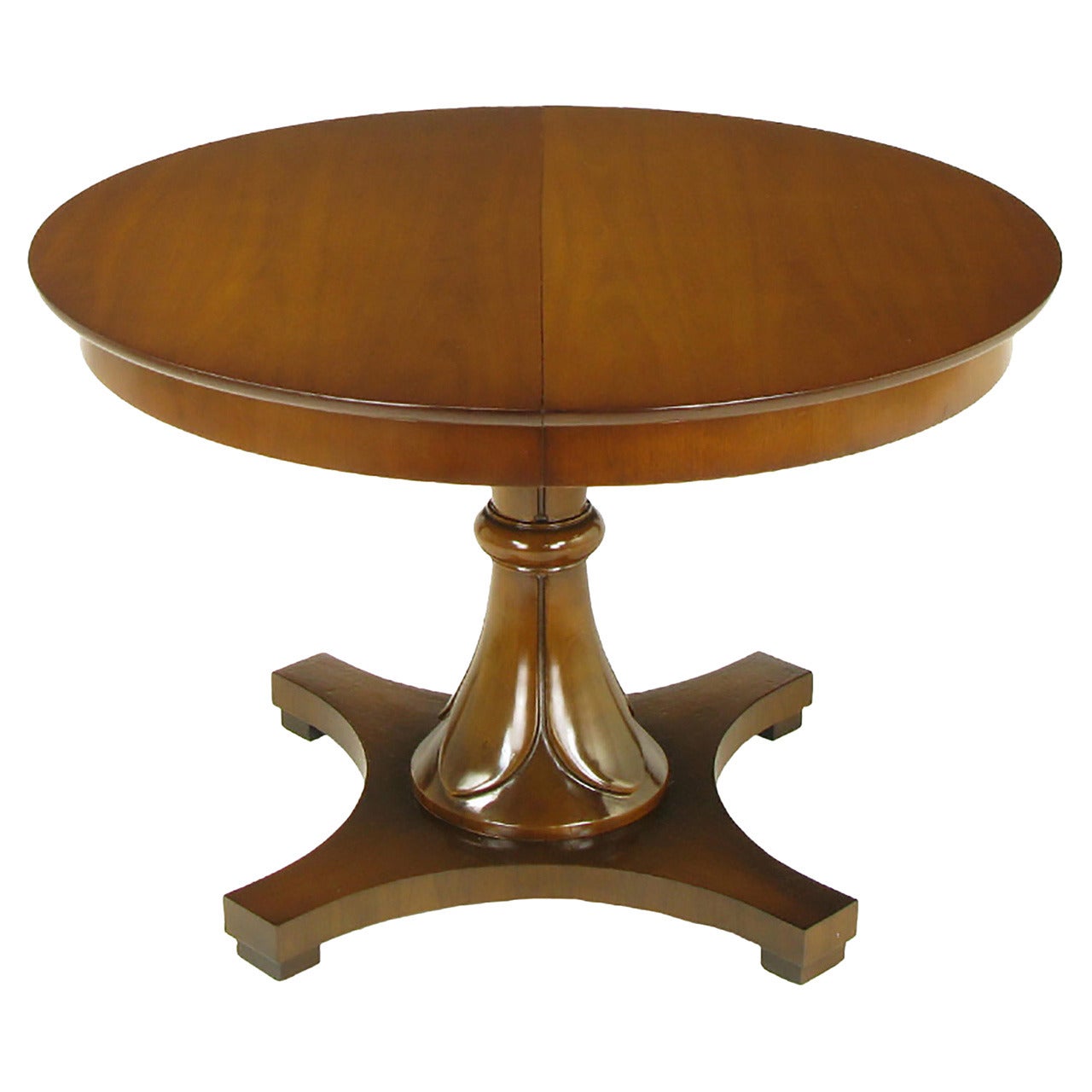 Lorin Jackson for Drexel Reverse Quatrefoil Base Pedestal Table For Sale