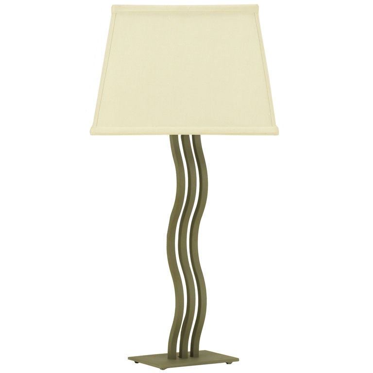 Post Modern S Curve Iron Table Lamp For Sale