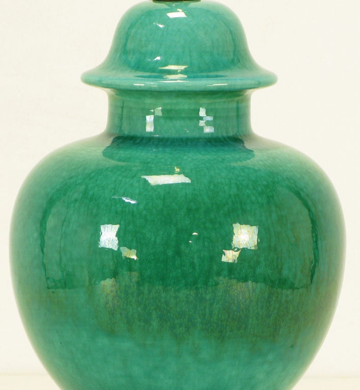 green ginger jar lamps