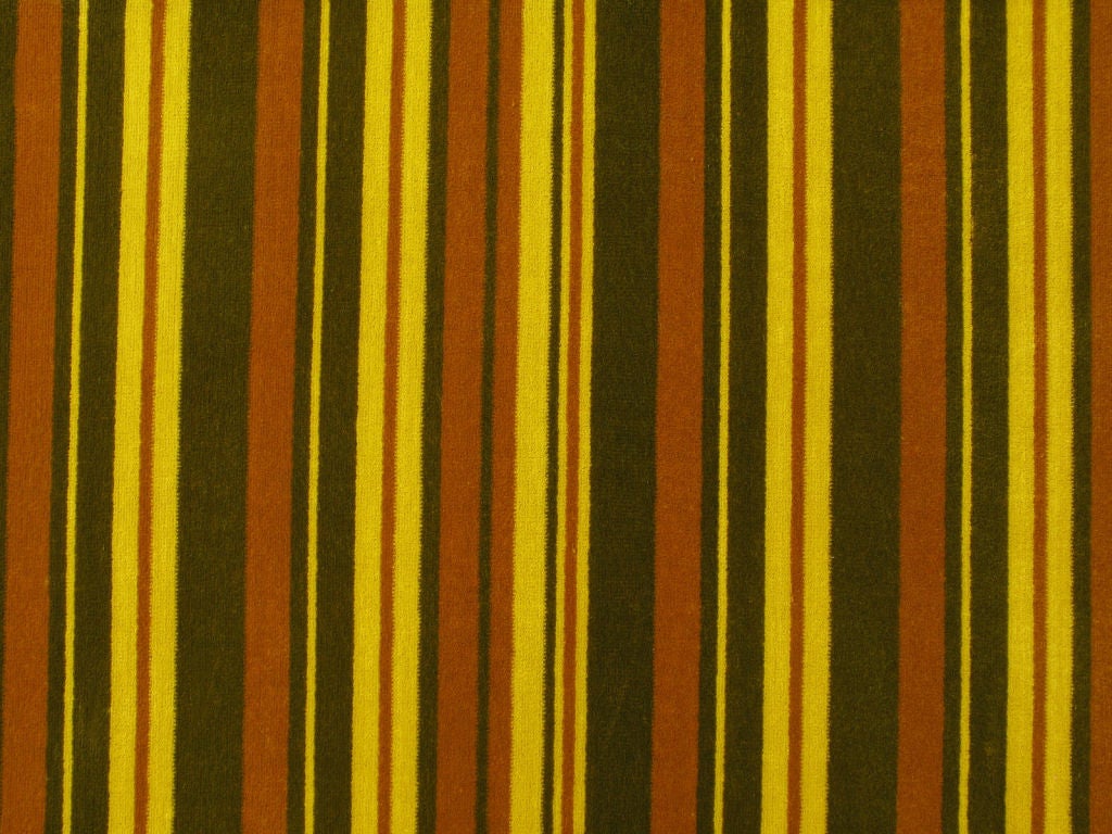 1950s Striped Velvet Two Piece Corner Sectional Sofa 2