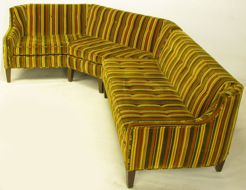 striped sectional couch