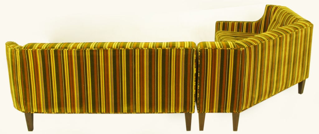 striped corner sofa