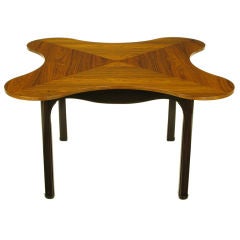 Edward Wormley Rosewood & Walnut Quatrefoil Game Table