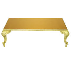 Louis XV Style Coffee Table With Copper Mirror Top 7