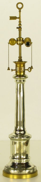 American Warren Kessler Empire Style Mercury Glass Table Lamp