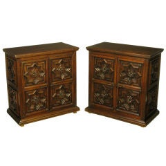 Pair Artes de Mexico 1960s Cabinets Signed By The Artisan Maker