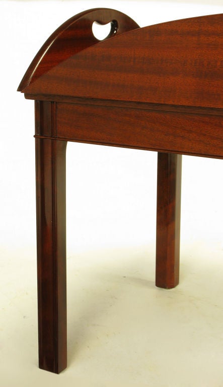 Nathan Margolis Shop Ribbon Mahogany Butler's Tray Table 4