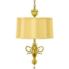 Rare Marbro Brass Empire Style Pendant Lamp