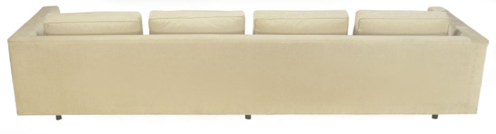 Harvey Probber Attr. 10' Long Button Tufted Cream Velvet Sofa 1