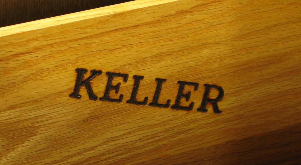 Keller Colonnade Top Walnut & Glass Tall Cabinet 3
