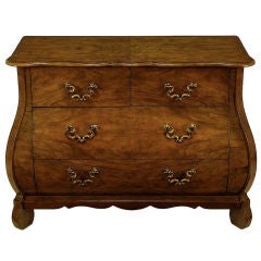 Baker Collector's Edition Figured Walnut Bombe Commode