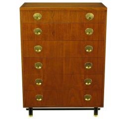 Michael Taylor Mahogany Tall Chest For Baker
