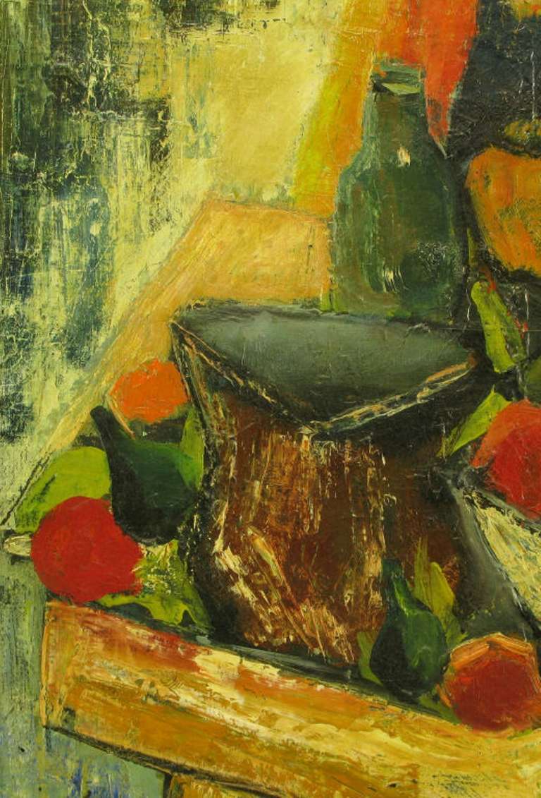 Francese Henri d'Anty Natura morta astratta Olio su tela in vendita