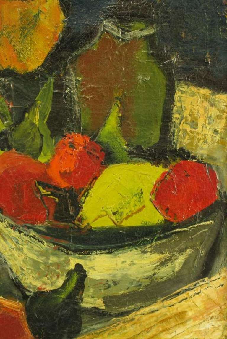 French Henri D'Anty Abstract Still Life Oil On Canvas For Sale