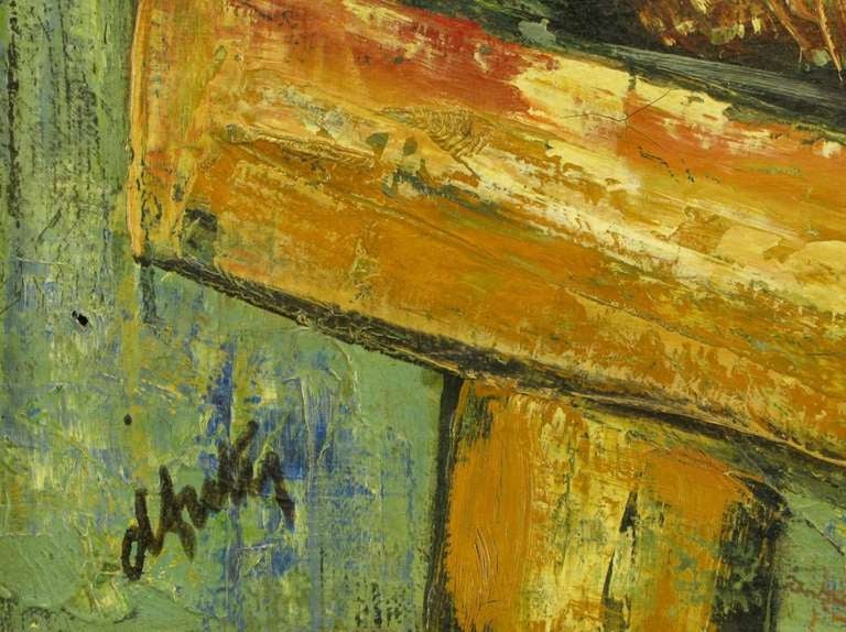 Metà XX secolo Henri d'Anty Natura morta astratta Olio su tela in vendita