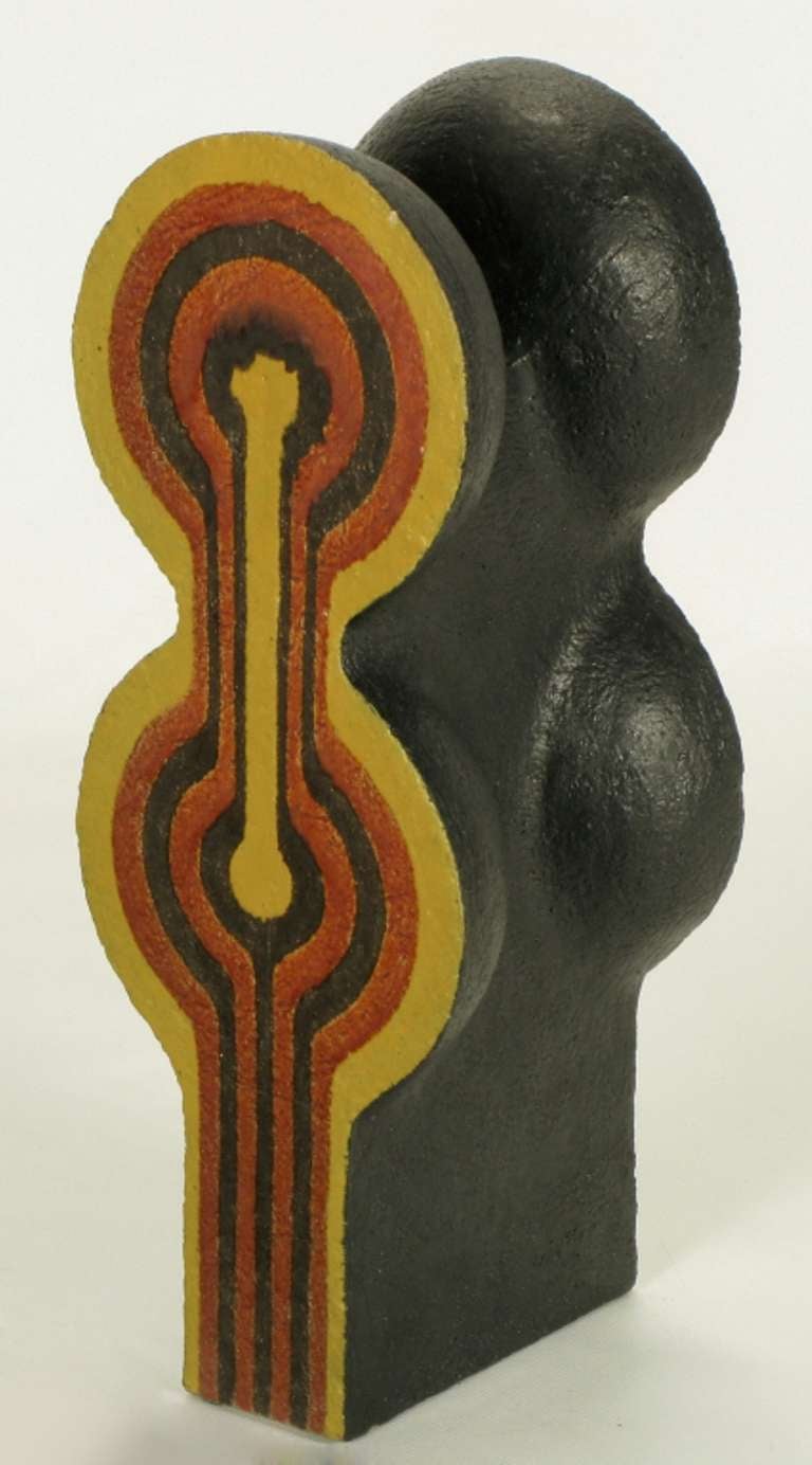 Glazed Tamiya Matsuda ( 1939-2011) Double Sided Abstract Ceramic Sculpture