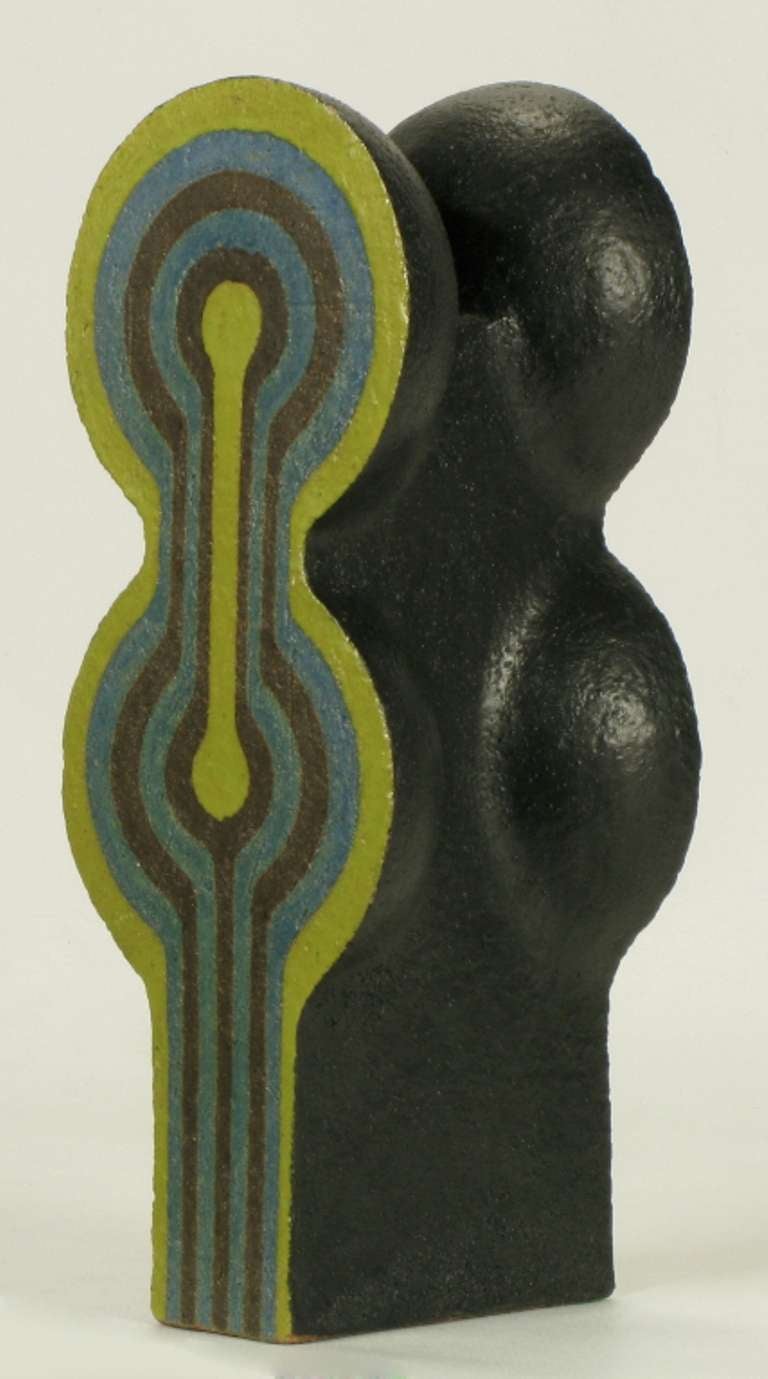 Mid-20th Century Tamiya Matsuda ( 1939-2011) Double Sided Abstract Ceramic Sculpture
