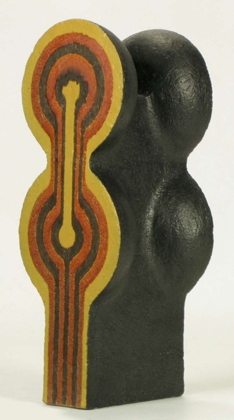 Clay Tamiya Matsuda ( 1939-2011) Double Sided Abstract Ceramic Sculpture