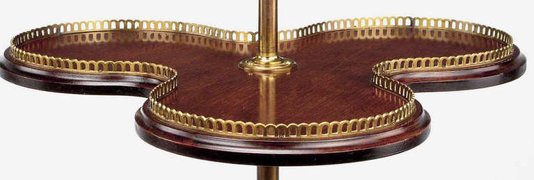 Mid-20th Century English Revolving Confection Server in Brass and Mahogany For Sale