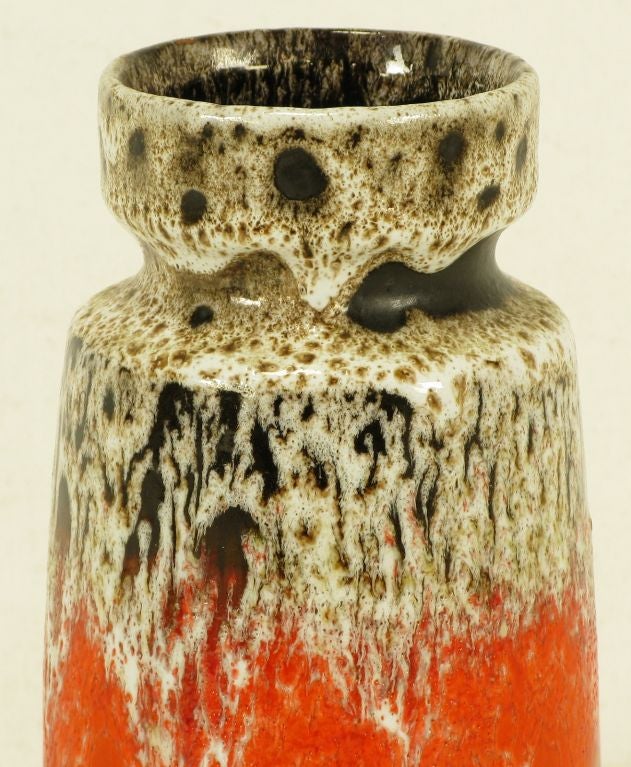 Canadian Pair Lava Glazed Ceramic Vases - Plus Matching Pitcher