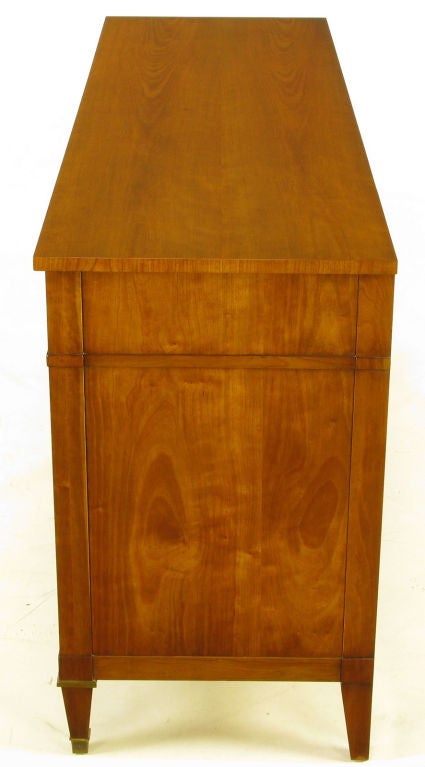 Kindel Bleached Walnut & Brass Empire Style Dresser 1