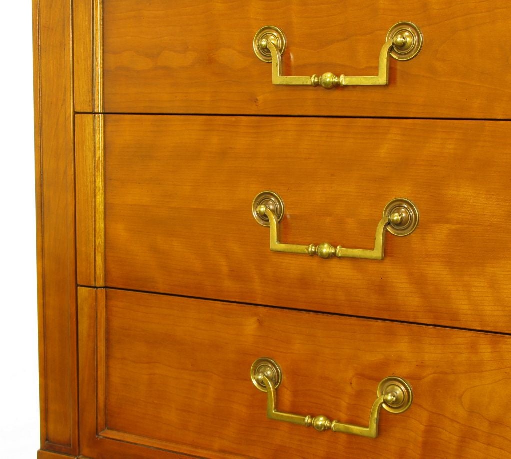 Kindel Bleached Walnut & Brass Empire Style Dresser 3