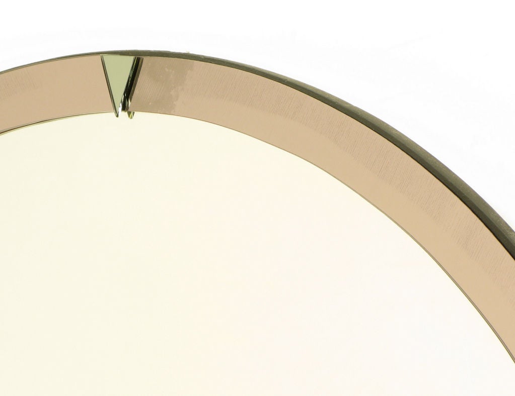 American Signed David Marshall Round Deco Revival Mirror