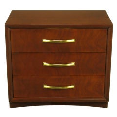 Widdicomb Modern Original Three Drawer Walnut Commode