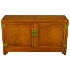 Baker Figured Walnut Two Door Cabinet