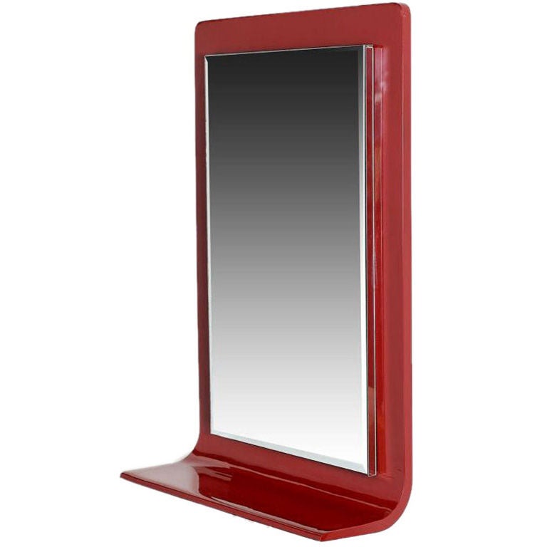Gampel Stoll Red Lacquered Wall Mirror With Integral Console At 1stdibs Gampel Stoll Red Lacquered Wall Mirror With Integral Console For