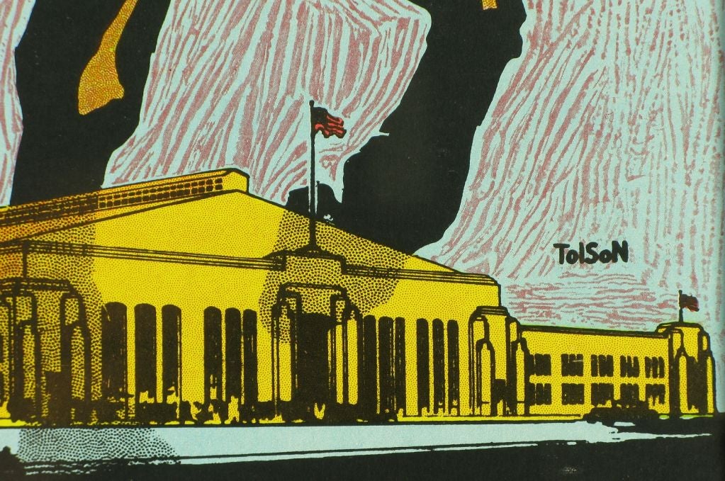 Ink Colorful 1948 Livestock Exhibition Poster By Norman Tolson