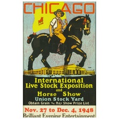 Colorful 1948 Livestock Exhibition Poster By Norman Tolson