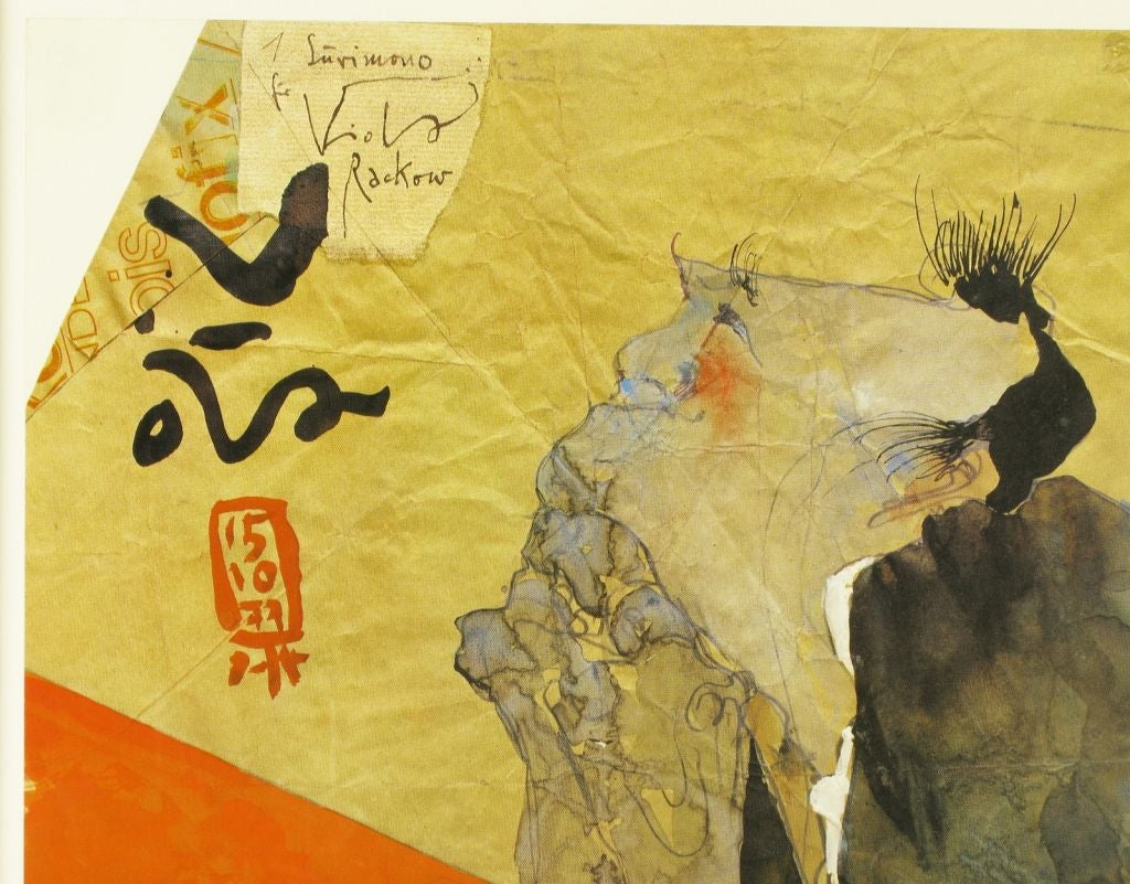 Signiert 1970er Jahre japanische Kunst Ausstellung Poster von Horst Janssen (Ende des 20. Jahrhunderts)