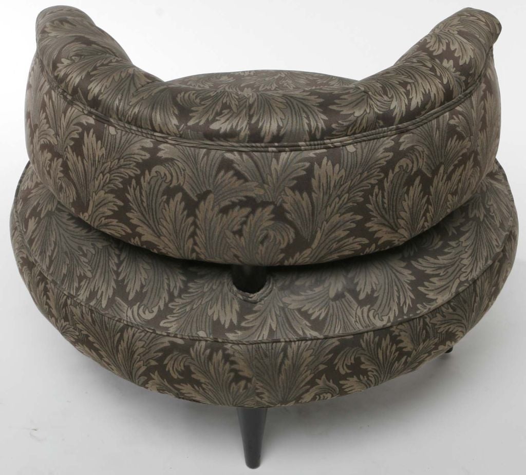 Pair Carson Pirie Scott & Co. Round Art Deco Club Chairs 1