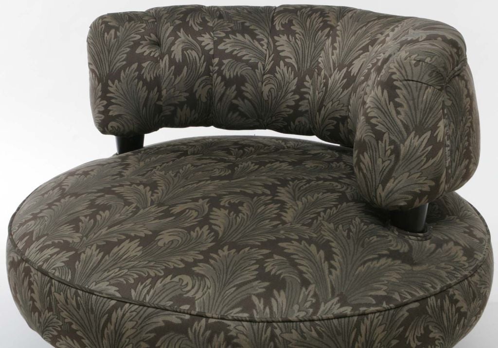 Pair Carson Pirie Scott & Co. Round Art Deco Club Chairs 2