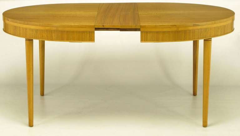 Mid-20th Century Primavera Mahogany Racetrack Oval Dining Table