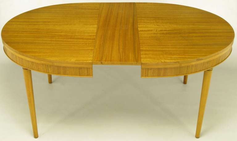 Primavera Mahogany Racetrack Oval Dining Table In Good Condition In Chicago, IL