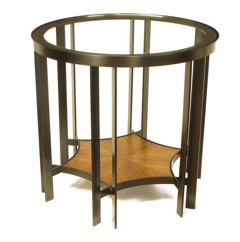 Joe Jeup for Donghia Bronze and Macassar Ebony Centre or End Table In Excellent Condition In Chicago, IL