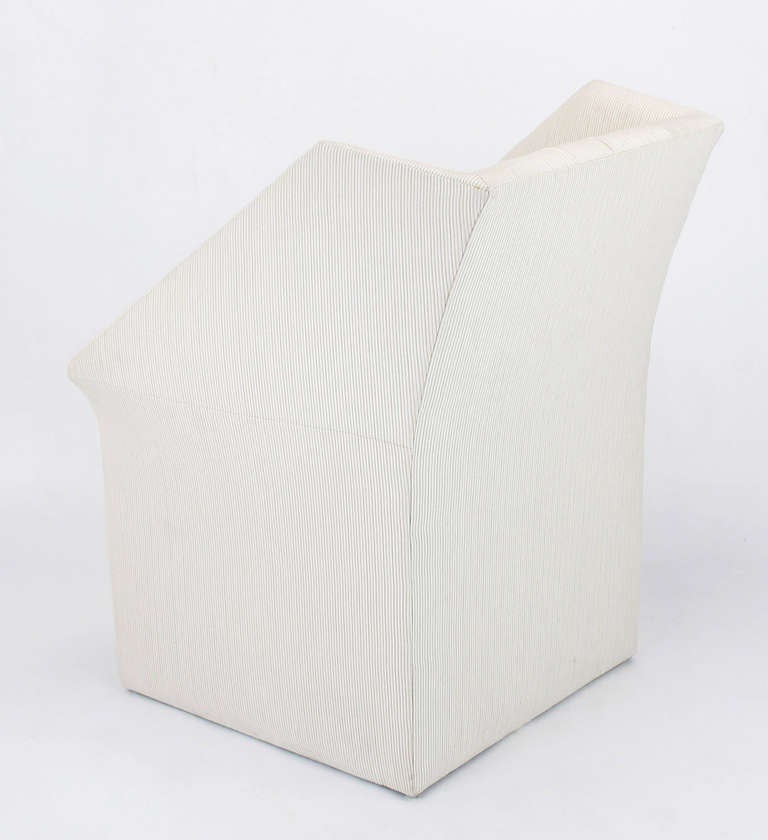 Silk John Saladino Facade Collection Architectural Wing Chair for Baker