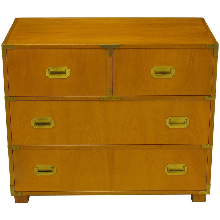Baker Bleached Walnut Campaign Commode