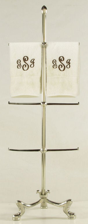 Pair Chrome French Regency Style Towel Bars 4