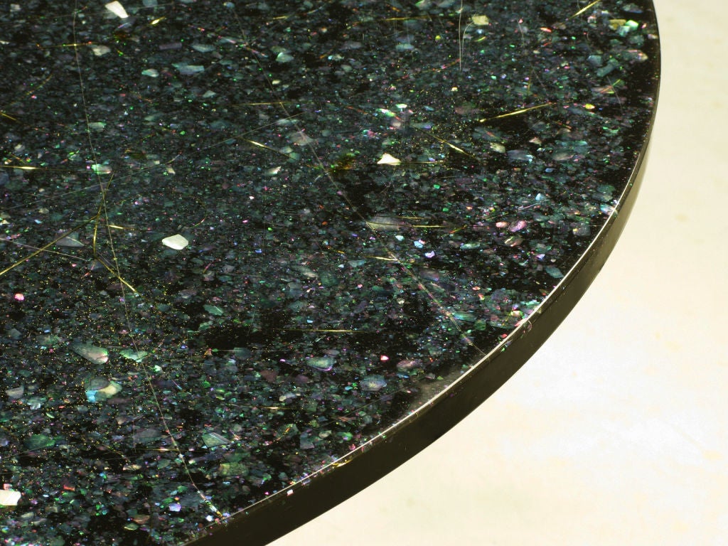 black glitter epoxy table