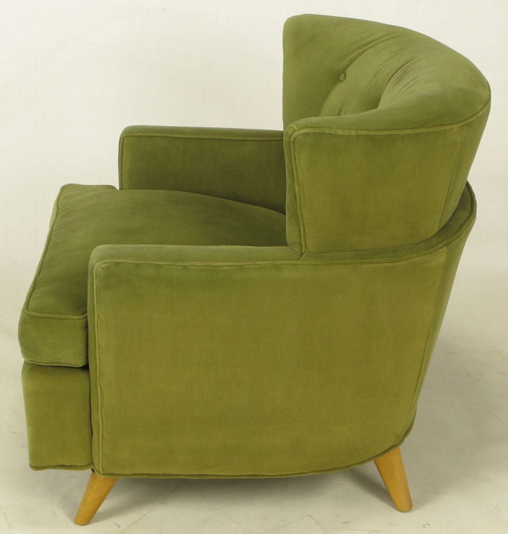 American Tiered Barrel Back Button Tufted Lounge Chair