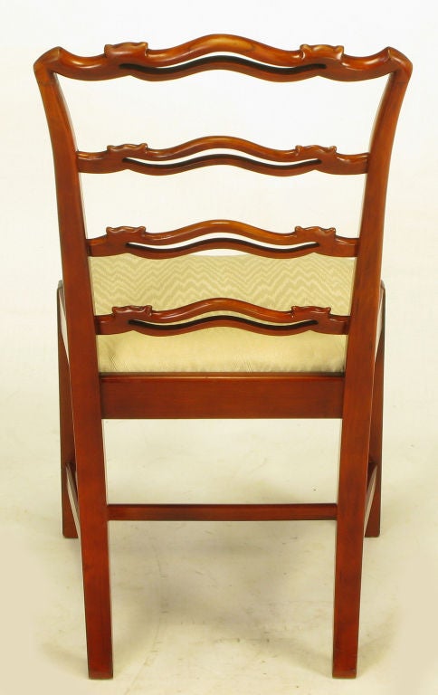 Mid-20th Century Six Ribbon Back Chippendale Dining Chairs