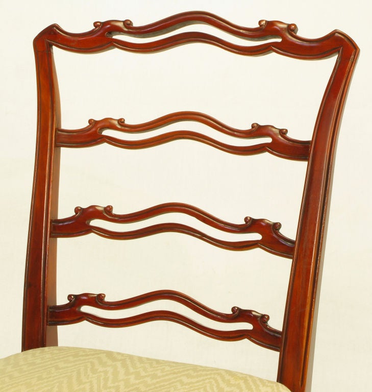 Maple Six Ribbon Back Chippendale Dining Chairs