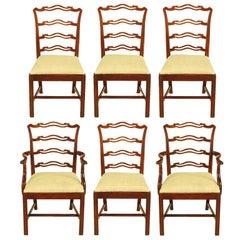 Six Ribbon Back Chippendale Dining Chairs