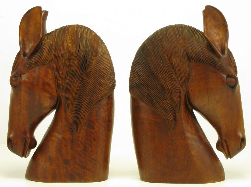 large wooden horse sculpture