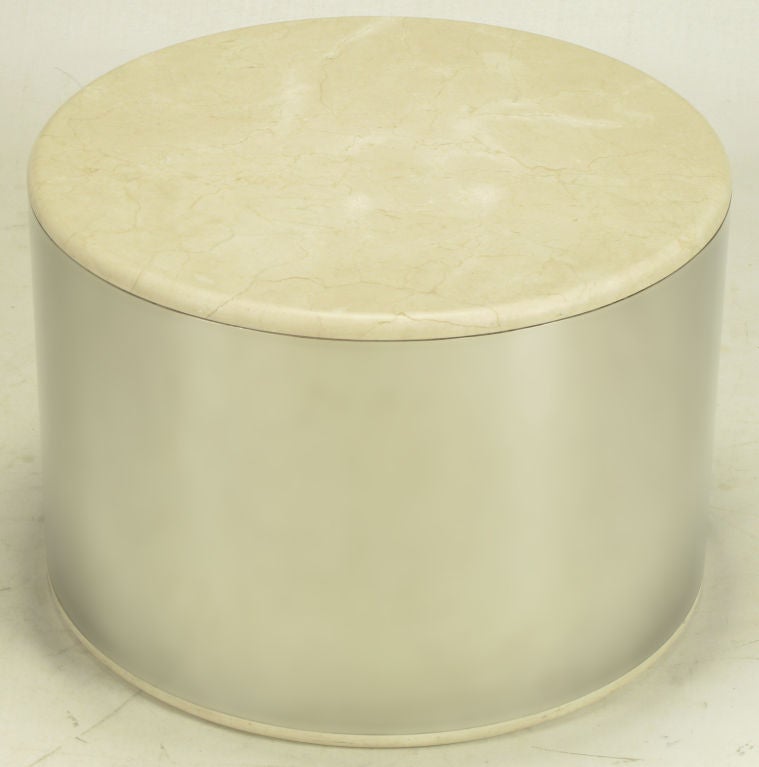 Pace Collection Chrome And Marble Round Table